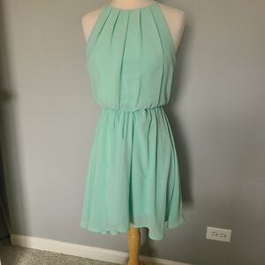Francesca's Collection High Neck Chiffon Dress
